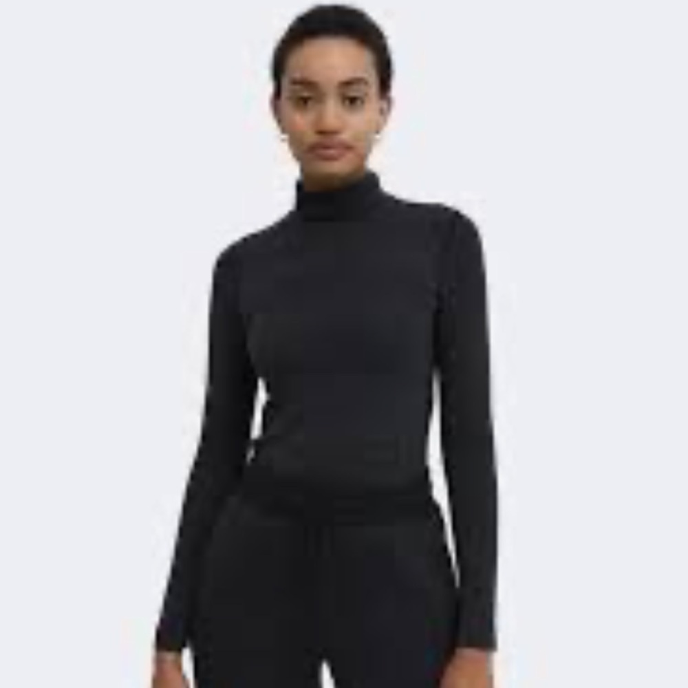 NWT Reigning Champ Merino Wool Turtleneck Jersey Knit Midlayer Sweater Charcoal